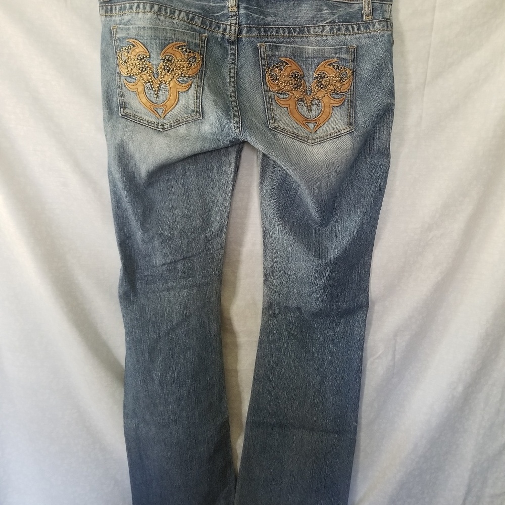 Guess low rise distressed jeans